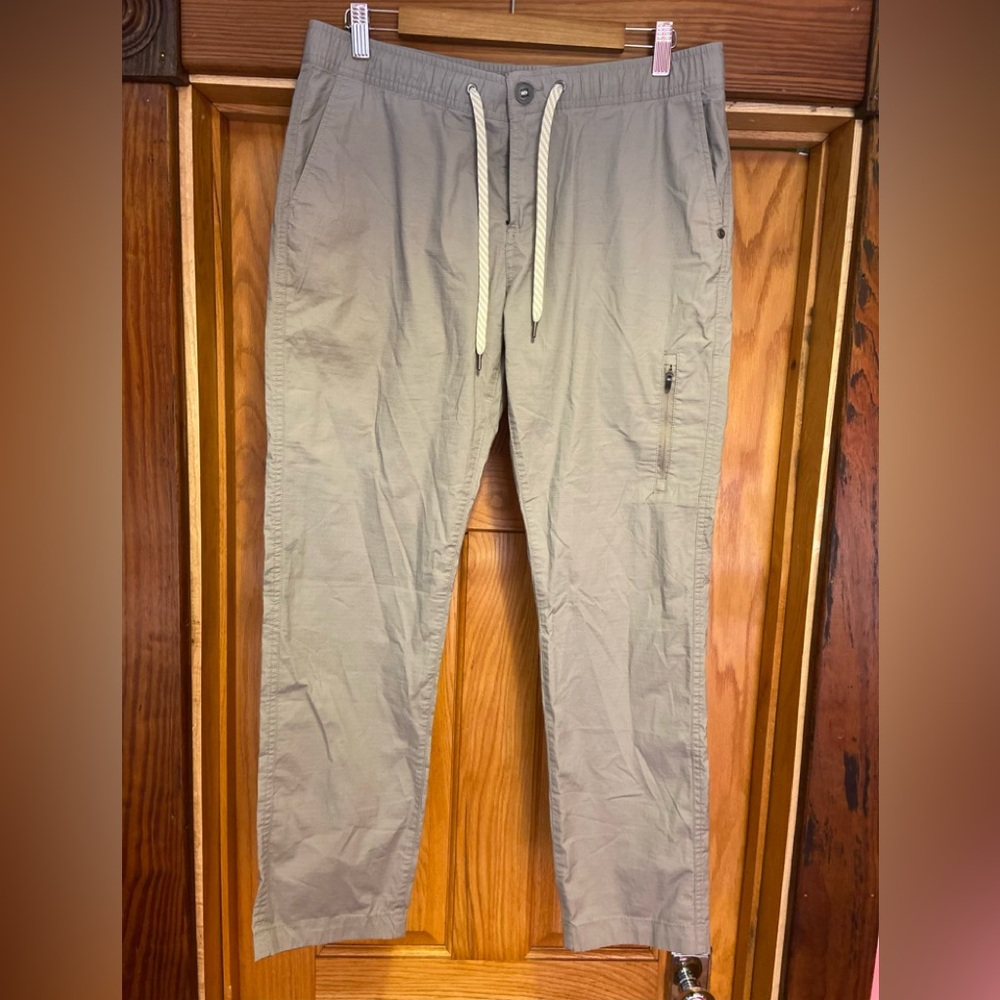 Vuori Women’s Ripstop Pant Large L Grey Tan Activewear Casual